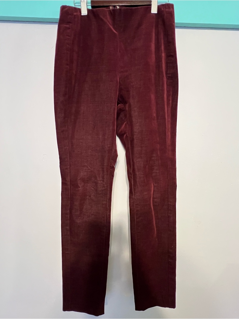 Theory Burgundy Velvet Pants